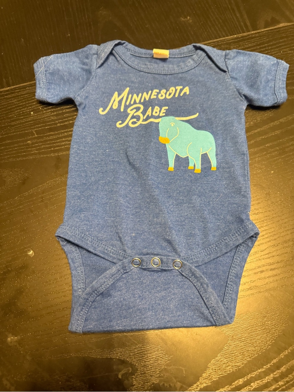 Minnesota Babe Blue Infant Bodysuit with Elephant Graphic